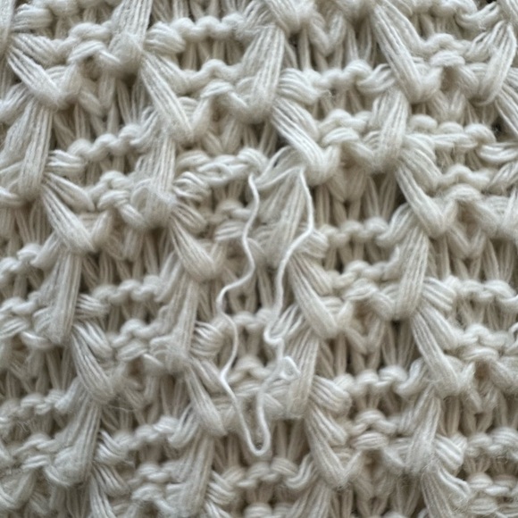 Stradivarius sweater dress tunic turtleneck cream large knit - Picture 5 of 7